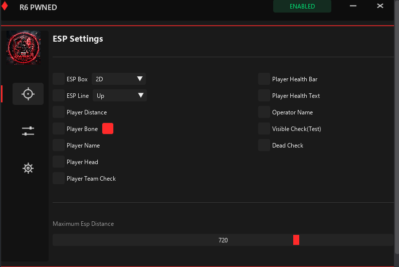 R6-Pwned in-game menu interface